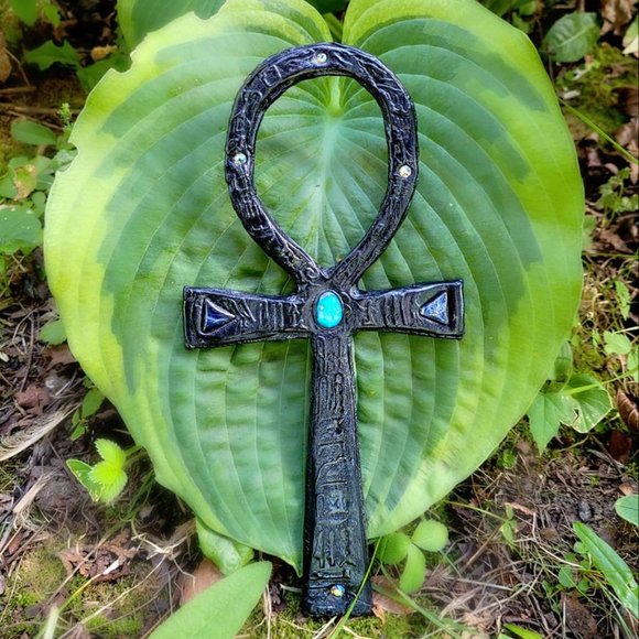 Handmade Other - Handmade Egyptian ankh with an opal and 2 sodalite gemstones, witch decor